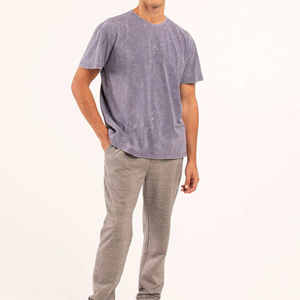 Camiseta de Manga Larga de Doble Capa para Hombre, Estilo Personalizado, Impresión Gráfica, Lavado Ácido, 220GSM, Personalizable - Product Image 1