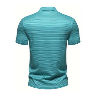 Chemises polo décontractées pour hommes, nouvelle collection, design tendance, logo personnalisé, couleur unie, respirantes, en coton, grandes tailles. - Product Image 2