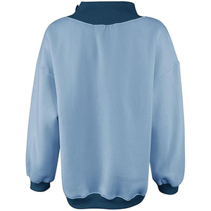 <b>Ladies</b> Cotton Blend <b>Sweatshirt</b> Relaxed <b>Long</b> Sleeve Crew Neck Warm Casual Fashion Clothing OEM ODM Private Label Manufacturing - Product Image 4