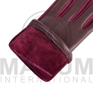 Unisex Winter Warm Dressing Driving <b>Gloves</b> Brown Color Leather with <b>Touch</b> <b>Screen</b> in very cheap price - Product Image 3