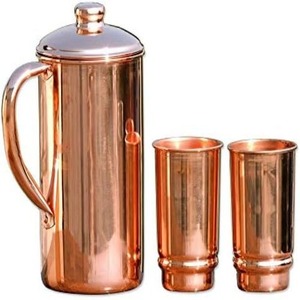 Luxury Copper Jug Brass Handle | Handmade Hotel Serveware Thermal Insulation 6-12 Hours <b>Camping</b> Use Classic Design king Brand - Product Image 3