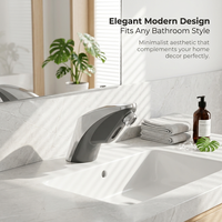 Robinet de lavabo intelligent moderne sans contact avec mitigeur d'eau froide, robinet de salle de bain automatique infrarouge pour hôtel et maison