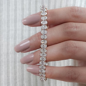 Pear Cut Diamond Tennis <b>Bracelet</b> White <b>Gold</b> Claw Setting Classic Women's Wedding Jewelry GIA Certified - Product Image 5