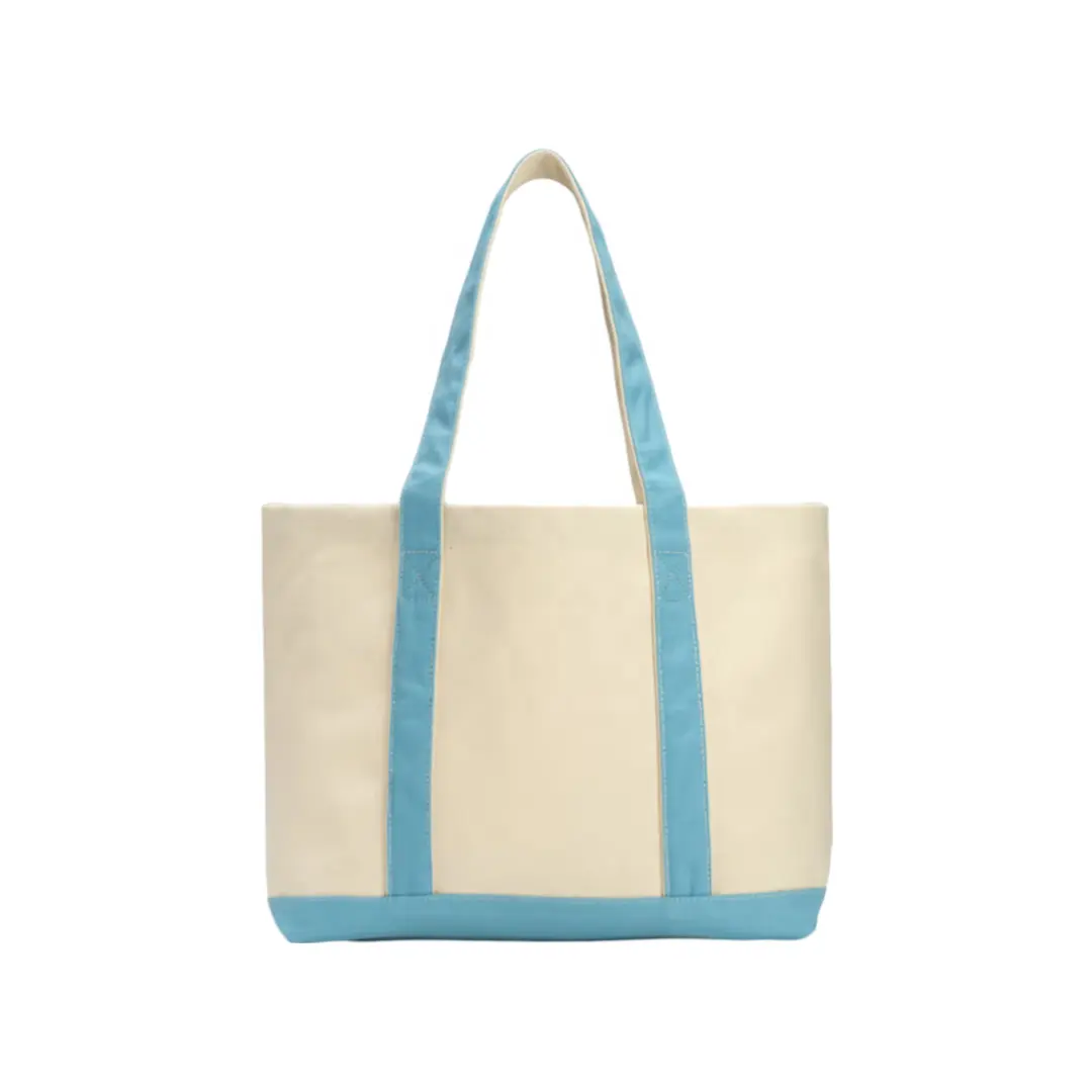 Borsa Tote riutilizzabile con Design personalizzato promozionale in cotone semplice Tote Bag con tasca in tela di moda con cerniera