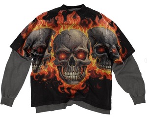 Camiseta de Manga Larga para Hombre, Casual, 100% Algodón, Doble Capa, Personalizada, con Estampado de Letras, Tejido de Punto - Product Image 5