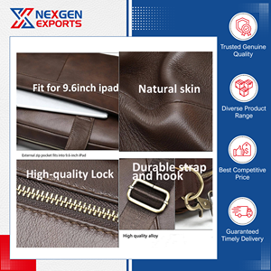 Proveedor al por Mayor de Bolsos para Portátil de Cuero PU Hechos a Mano, de Diseño Moderno y Excelente Calidad, con Cierre, para Hombre, a Precio de Mercado - Product Image 5