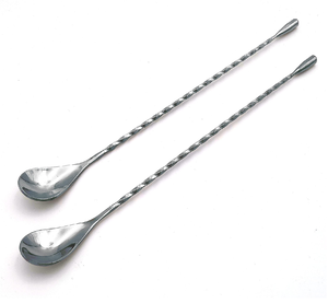 Cuillère à bar en acier inoxydable, fourchette double face torsadée, manche long, fabrication artisanale, prix abordable - Product Image 5