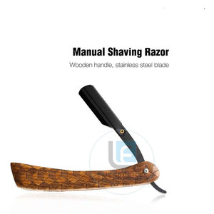 Maquinillas de Afeitar Rectas de Acero Inoxidable con Mango de Madera para Hombre, Fabricadas en Fábrica, Calidad Premium, Duraderas y Reutilizables - Product Image 4