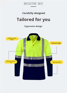 Camiseta de Trabajo de Manga Larga de Secado Rápido, Reflectante y de Seguridad para Construcción, para Obras Viales Transfronterizas - Product Image 6