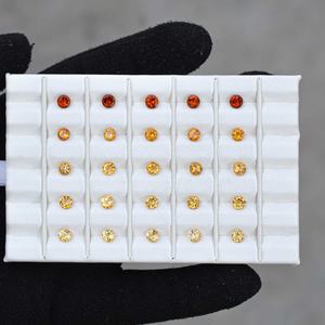 Citrino Natural amarillo de 3,5mm facetado redondo corte brillante certificado de terceros fabricación de joyas de piedras preciosas sueltas India - Product Image 4