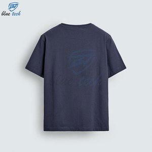 Camiseta de algodón de manga corta para hombre, cuello redondo, informal, con estampado de letras en la parte delantera, estilo jersey, holgada, estilo urbano - Product Image 3