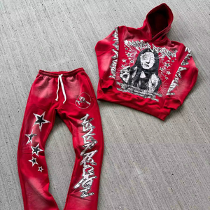 Latest Unisex Winter <b>Tracksuit</b> Casual Solid 100% Cotton Thick Fleece High Quality Breathable Quick Dry Long Sleeves - Product Image 2