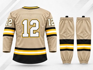 Conjunto de Uniforme de Práctica de Hockey sobre Hielo Sublimado Personalizado, Jersey de Hockey sobre Hielo de Manga Larga de Secado Rápido, Kit de Calcetines a Juego, Logotipo del Equipo OEM, Deporte - Product Image 5