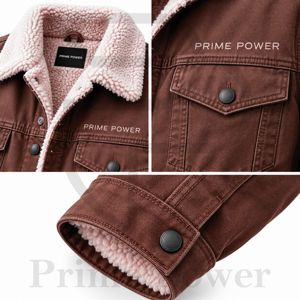 Premium <b>Men's</b> Sherpa Collar Denim <b>Jacket</b> Winter Fleece Lined <b>Trucker</b> Jean Coat Custom Manufacturer Wholesale Fashion Apparel - Product Image 3