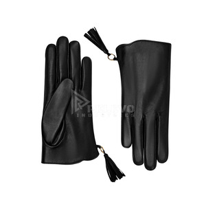 Gants en cuir véritable pour femmes, chauds pour l'hiver, doublés en cachemire, compatibles avec les écrans tactiles, gants de conduite pour dames, accessoires de mode pour l'extérieur - Product Image 5