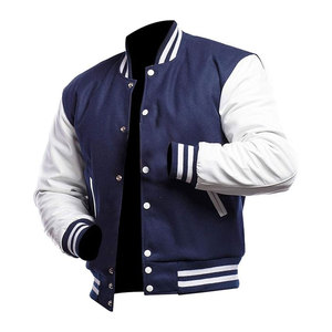Luxury Tailored <b>Wool</b> Body Leather Sleeve Varsity Jacket <b>Crafted</b> for Premium Collegiate Street Style OEM Service Available - Product Image 2