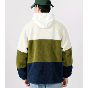 Veste en polaire sherpa personnalisée pour homme, coupe-vent, respirante, séchage rapide, écologique, col montant, logo frontal, confortable, pour l'hiver et les activités de plein air - Product Image 6