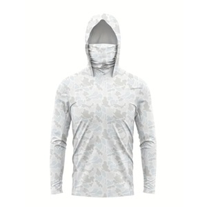 Camiseta de Camuflaje con Capucha para Hombre, Manga Larga, Ligera, Absorbe la Humedad, Protección UV, Ajustada, de Poliéster, para Verano y Actividades al Aire Libre - Product Image 5
