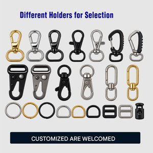 Custom Woven <b>Car</b> Keychain Wrist Lanyard with Eagle <b>Hook</b> Logo Polyester Webbing Strap Embroidered Jacquard Short Key Holder - Product Image 4