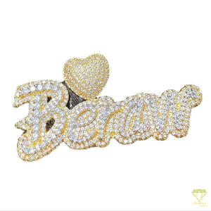 Custom " Beraw " <b>Name</b> Pendant Necklace Iced Out Moissanite Diamond Hip Hop <b>Chain</b> Luxury Jewelry Giftv - Product Image 2
