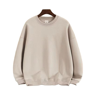 Sweat-shirt en molleton de coton uni pour homme, collection hiver 2026, personnalisable avec logo OEM, col rond, pull chaud et décontracté, commande en gros - Product Image 1
