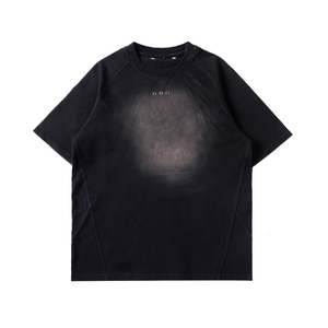 Camiseta Oversize de Algodón 300gsm con Lavado Vintage y Efecto Desgastado, Estilo Streetwear Personalizado, Corte Holgado con Ojales Metálicos - Product Image 2