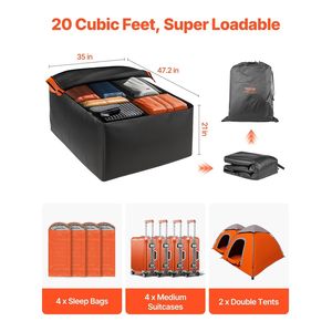 Bolsa de Carga para Techo de Auto, Resistente, de PVC 840D, 20 Pies Cúbicos, 100% Impermeable, Caja de Equipaje para Techo - Product Image 3