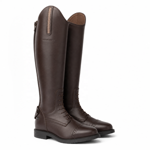 Bottes d'équitation personnalisées en cuir PU, à fermeture éclair, antidérapantes, de luxe, pour le sport et les activités de plein air, couleur unie, pleine longueur - Product Image 2