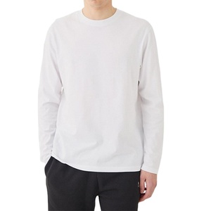 Camiseta de Hombre de Cuello Redondo, Color Liso, Alta Calidad, 100% Algodón, OEM Personalizado, Larga, Antiarrugas, Transpirable, Estilo Urbano, 180g, 2026 - Product Image 2