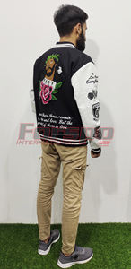 Chaqueta de lana Melton para hombre, chaqueta con mangas de cuero, venta al por mayor - Product Image 4