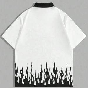 Camisa Formal Transpirable de Poliéster/Algodón con Logotipo de Impresión Digital Personalizada y Cremallera Personalizada para Hombre y Mujer - Product Image 2