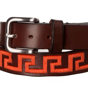 Cinturón de Polo Casual de Cuero Vacuno para Hombre y Mujer, Tejido Artesanal, Línea de Productos Ecuestres, OEM, Unisex - Product Image 4