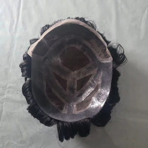 Peluca de Cabello Indio Remy para Hombre, Marca Bangladesh Taz, de Alta Calidad, Natural y con Ondas Profundas, Suave, con Frente de Encaje, Resistente al Agua - Product Image 1