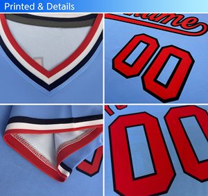Maillots de baseball sur mesure à col en V, personnalisables avec nom d'équipe, unisexe adulte, 100 % polyester respirant, vêtements de sport avec coutures thermocollées sans couture - Product Image 6