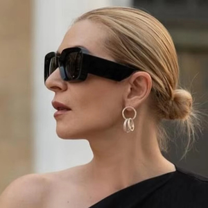 2025 Wholesale Fashion UV400 Oversized Sunglasses Mens Women Custom Logo Luxury Thick <b>Square</b> <b>Frames</b> Rectangle Sun Glasses - Product Image 1