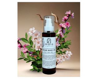 Huile corporelle à l'amande, huile naturelle pour le corps, les cheveux et le visage, pour massage quotidien et soin de la peau, pour peaux sèches et sensibles, huile nourrissante légère - Product Image 2