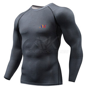 Service OEM, qualité supérieure, rashguards MMA de couleur unie, style unique, utilisation en extérieur, rashguards - Product Image 3