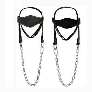 High Strength <b>Leather</b> Head <b>Harness</b> Neck Exerciser for Weightlifting Bodybuilding Training Professional Fitness - Product Image 1