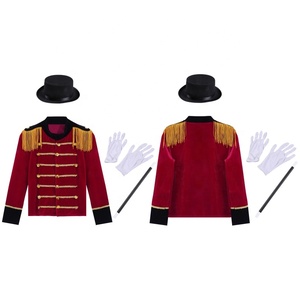 4-16 Enfants Garçons <span class=keywords><strong>Cirque</strong></span> Costume Sets Tops Avec Chapeau Baguette Magique Gants Sets pour Cosplay Dress up Performance Theme Party Role Play - Product Image 4