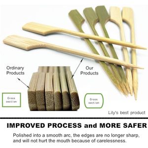 Palillos de Bambú de 4.7 Pulgadas para Cócteles, Brochetas de Frutas para Barbacoa y Cocina, Palillos de Madera, Accesorios de Diferentes Tamaños - Product Image 3