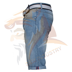 Concevez vos propres shorts en jean pour hommes sur mesure, nouveau design, service OEM, jeans en denim pour hommes, demi-pantalons avec poches - Product Image 3
