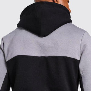 Men's Light Blue Hooded Tracksuit <b>Set</b> Full Length Side Pockets Regular Fit Casual Autumn Wear Color Blocking Design - Product Image 6