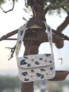 Sac bandoulière multicolore élégant fait main, motif hibou, en coton et perles, sacs à main pour femmes, vente en gros HB-043 - Product Image 6