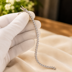 Women's 925 Sterling <b>Silver</b> Moissanite Tennis <b>Bracelet</b> Round Brilliant Cut Luxury Claw Setting Anniversary Gift - Product Image 4