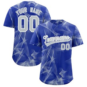 Maillot de baseball pour homme en polyester respirant, grande taille, design et logo personnalisés, impression de haute qualité, léger et à séchage rapide - Product Image 1