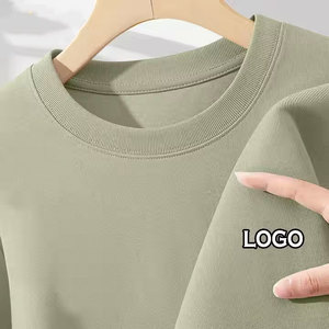 เสื้อยืดคอกลมแขนสั้นทรงโอเวอร์ไซส์สำหรับผู้ชาย ผ้าเจอร์ซีย์สีพื้น ระบายอากาศได้ดี ดีไซน์ลำลอง พิมพ์ลายโลโก้ด้านหน้า - Product Image 1