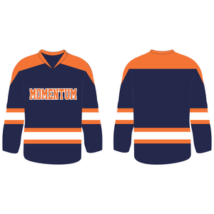 Custom Team Ice Hockey Jersey OEM Mesh Fabric <b>Applique</b> Tackle Twill Embroidery Lace Up V Neck Professional Sports Apparel - Product Image 3