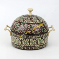 Couvercle de casserole/chaudière en acier inoxydable de 28 cm, isolé, antiadhésif, thermique, émaillé, motif floral, durable, moderne et minimaliste, de luxe