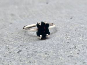 Bague en pierre de sang faite à la main, en argent sterling 925, bijoux en pierres précieuses naturelles, cadeau élégant et tendance pour femmes et hommes - Product Image 2