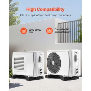 Kit Base di Montaggio in Gomma per Elettrodomestici, per Sistemi Mini Split AC 9000-36000BTU, Rotazione a 360° - Product Image 5